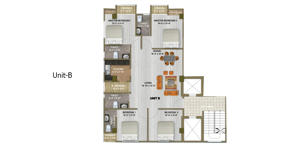 Rainbow Palace 4 Bed 7th Floor Unit B 1691 SFT